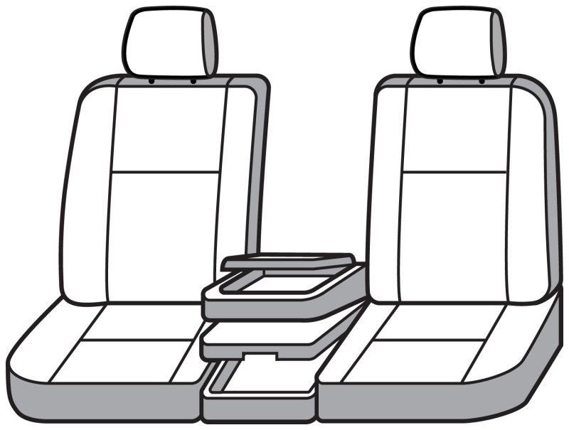 Covercraft 07-12 GMC Sierra Polycotton SeatSaver Custom Front Row Seat Covers - Misty Grey - SS3381PCCT Photo - out of package
