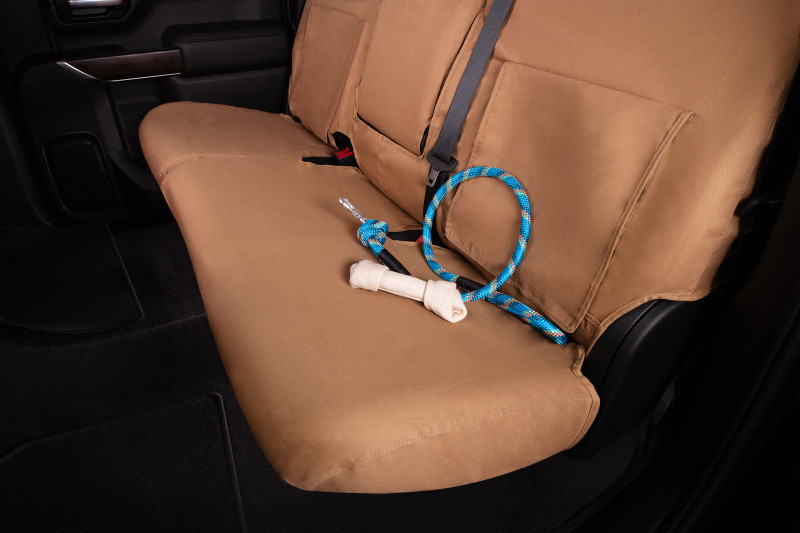 Covercraft 10-12 Dodge Ram Polycotton SeatSaver Custom Front Row Seat Covers - Tan - SS3410PCTN Photo - out of package