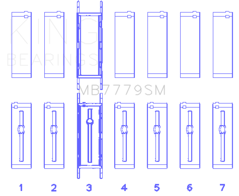 King BMW B58B30A Main Bearing Set - MB7779SM