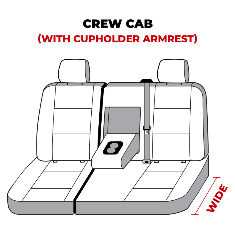 Covercraft 07-13 GMC Sierra/Silverado Polycotton SeatSaver Custom Second Row Seat Covers - Grey - SS8375PCGY Photo - out of package