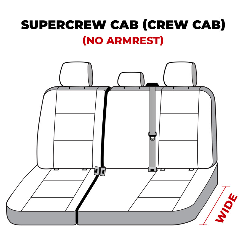 Covercraft 19-24 Ford F-250 Polycotton SeatSaver Custom Second Row Seat Covers - Grey - SS8497PCGY Photo - out of package