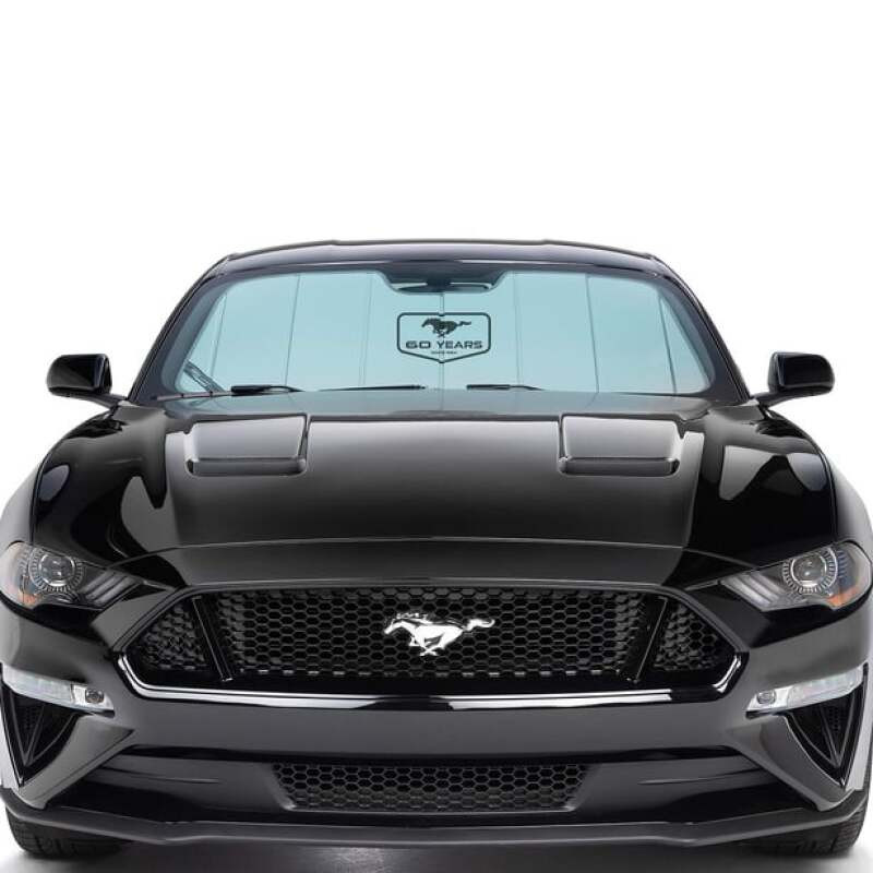 Covercraft 79-92 Ford Mustang 2 Dr Coupe (Cobra-1993) UVS100 Sunscreen w Mustang 60 Years Logo - UFM10173FD60SV Photo - Primary