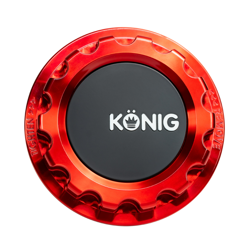 Konig MRK1 Anodized Red Gear Cap w/ Logo - CAPMRK1R