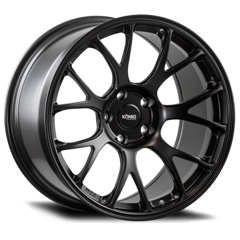 Konig Forged F1M 18X8.5 5X114.3 ET35 Satin Black Knurled Bead - F1M8851435B