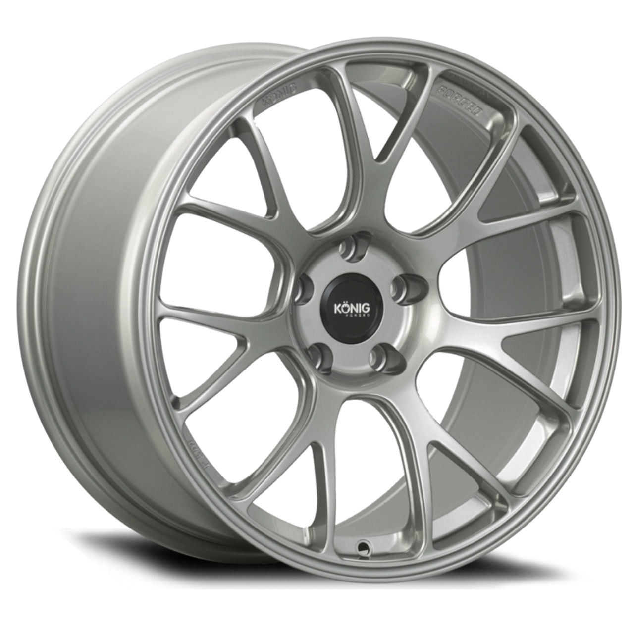 Konig Forged F1M 18X9 5X112 ET42 Ash Silver Knurled Bead - F1M9851242S