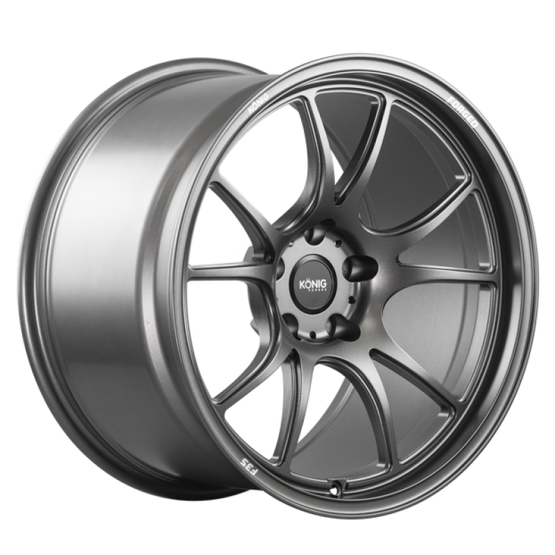 Konig Forged F3S 19X12 5X130 ET65 Satin Charcoal Knurled Bead - F3S2953065G