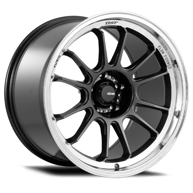Konig Hypergram 17x9 4x100 ET45 Metallic Carbon w/ Machined Lip - HG97100456