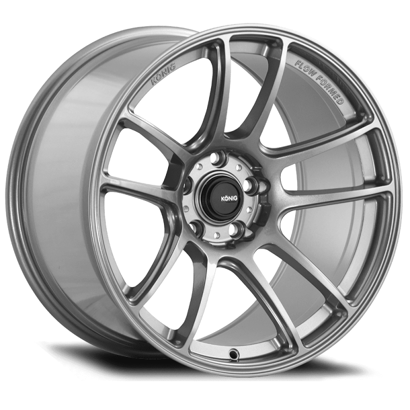Konig Heliogram 18X9.5 5X114.3 ET25 Titanium Metallic Knurled Bead Flow Formed - HL9851425T