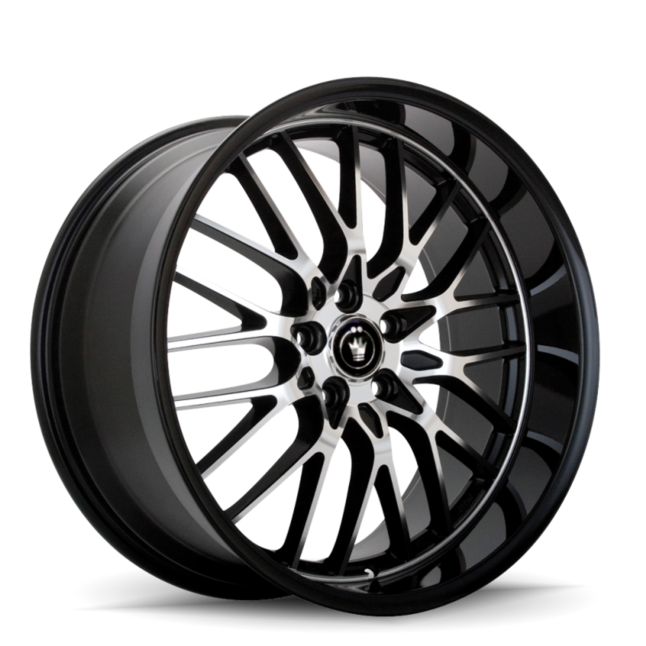 Konig Lace 17x7 8x100/108 ET40 Black/Machine Spoke - LA77D08405