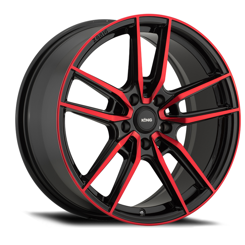 Konig Myth 18x8 5x112 ET43 Gloss Black w/ Red Tinted Clearcoat - MY8851243R