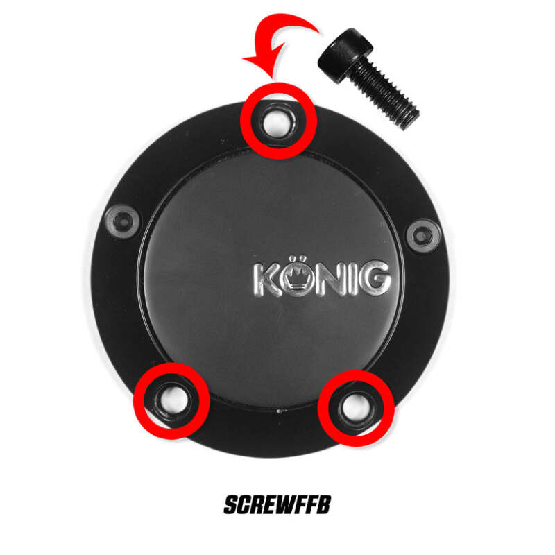 Konig Cap Screw (Black) For CAPFFB - Flow Formed (Single) - SCREWFFB