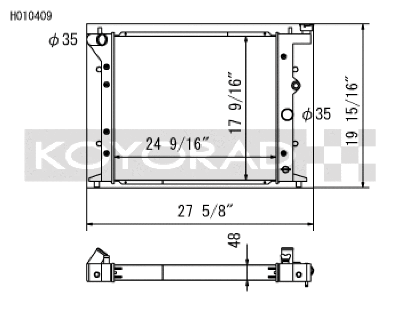 Koyo 92-96 Toyota Chaser/Mark II/Cresta (JZX90) 2.5L Turbo (M/T) Radiator (JDM Only) - H010409