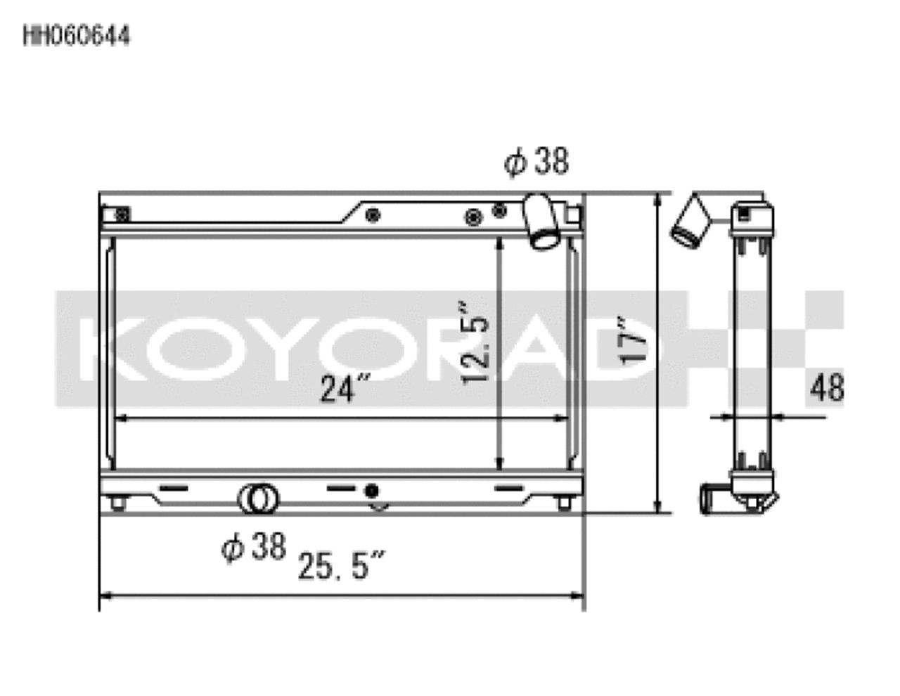 Koyo 93-95 Mazda RX-7 1.3L Turbo Radiator - HH060644