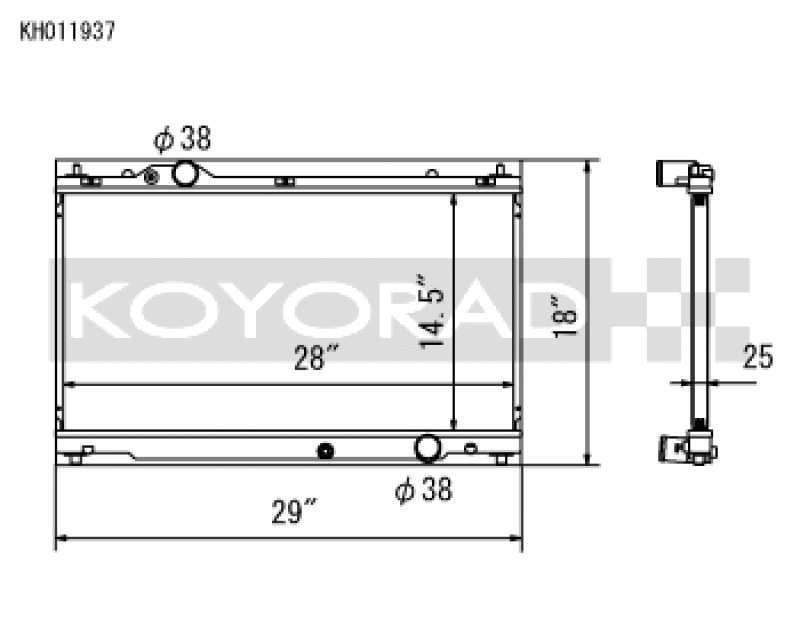 Koyo 06-13 Lexus IS250/IS350 2.5L/3.5L (6MT/AT) Radiator - KH011937