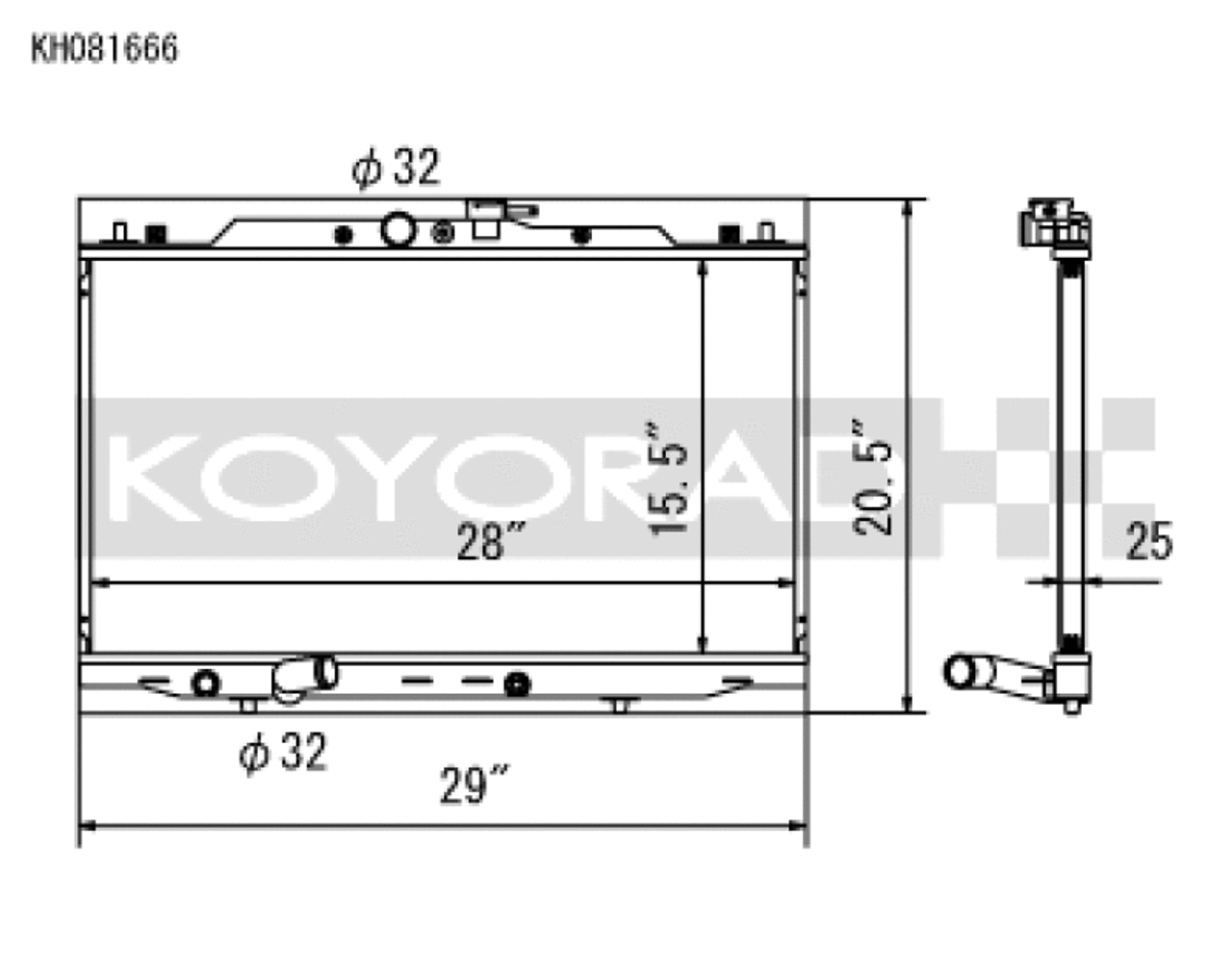 Koyo 04-08 Acura TSX 2.4L (MT) Racing Radiator - 25MM CORE - KH081666