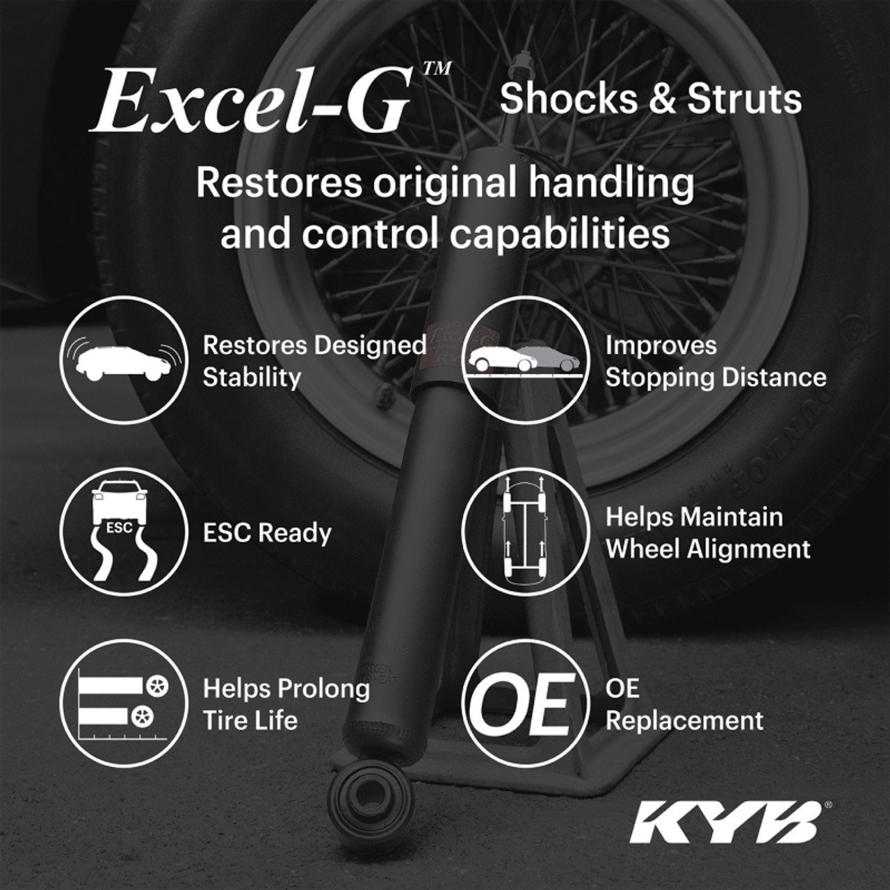 KYB Shocks & Struts Excel-G Rear FORD Expedition (2WD) 1997-02 - 344377