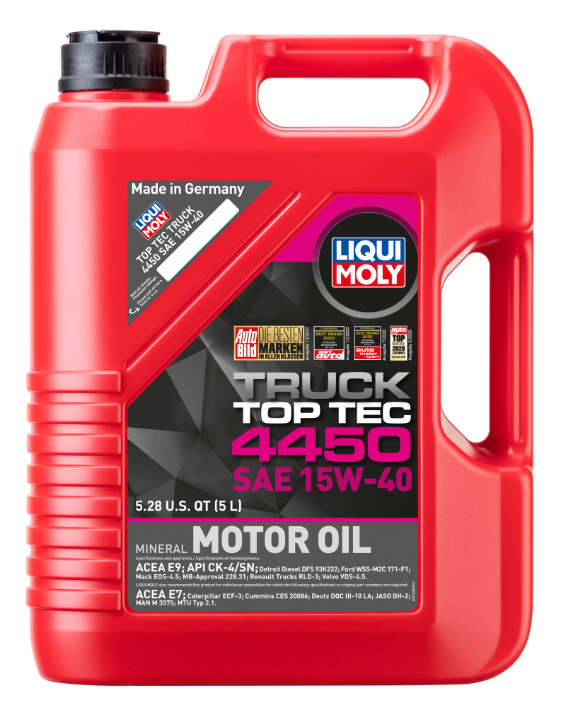 LIQUI MOLY 5L Top Tec Truck 4450 Motor Oil SAE 15W40 - 22038