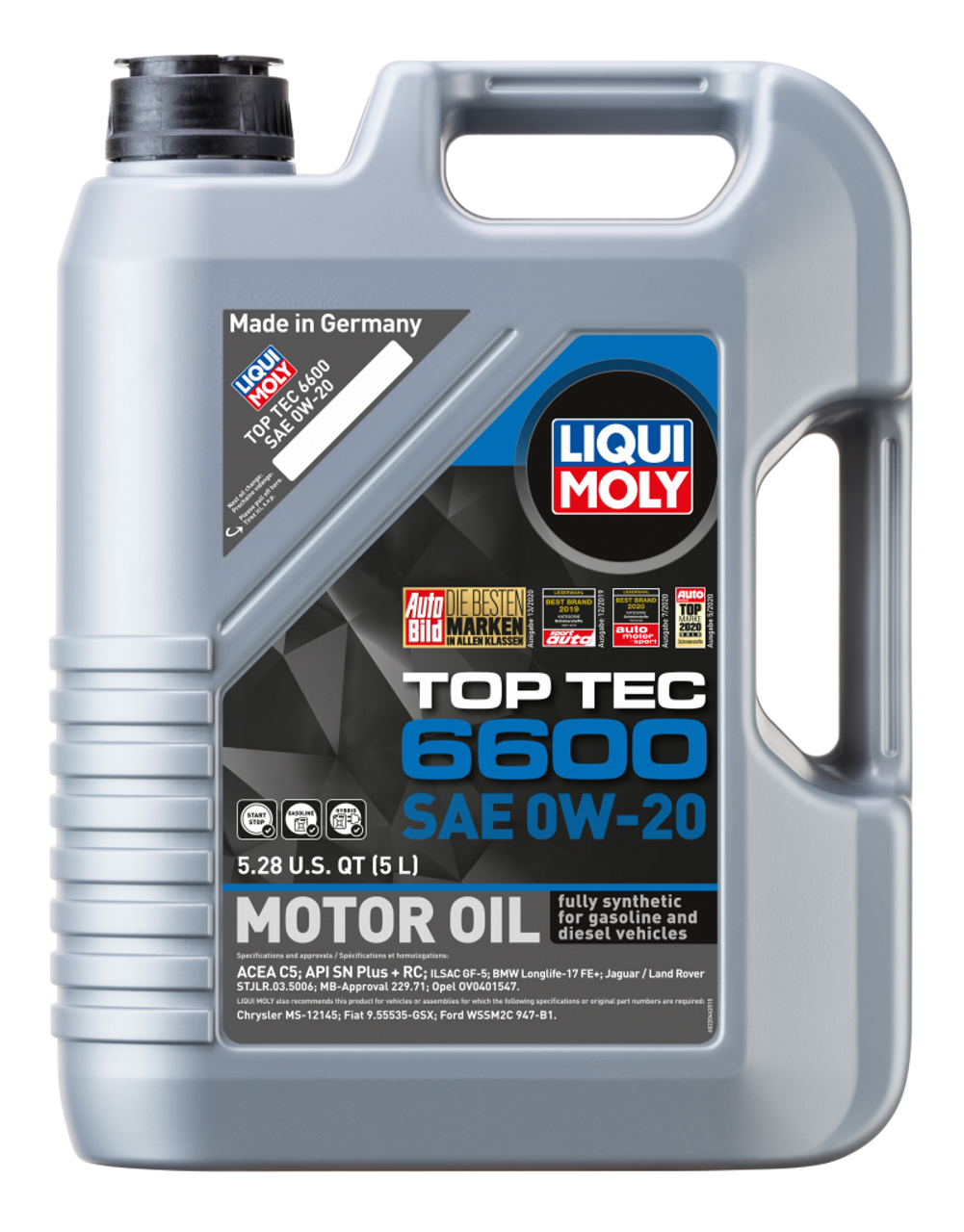 LIQUI MOLY 5L Top Tec 6600 Motor Oil SAE 0W20 - 22046