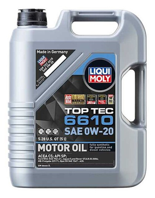 LIQUI MOLY 5L Top Tec 6610 Motor Oil SAE 0W20 - 22190