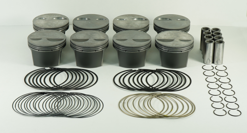 Mahle MS Piston Set SBC 310ci 3.766in Bore 3.480in Stroke 5.700in Rod .927 Pin -1cc 9.7 CR Set of 8 - 930205566