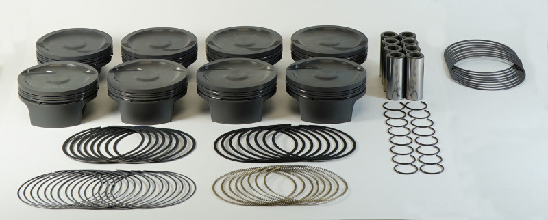 Mahle MS Piston Set GM LS 408ci 4.030in Bore 4in Stk 6.125in Rod .927 Pin -20cc 9.3 CR Set of 8 - 930224630