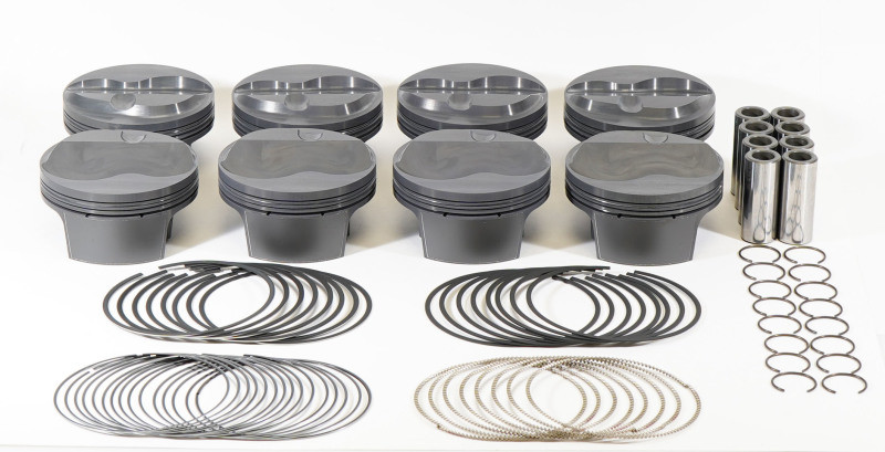 Mahle MS Piston Set SBF 331ci 4.030in Bore 3.25in Stroke 5.4in Rod .927 Pin 7cc 11.3 CR Set of 8 - 930247030
