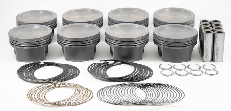 Mahle MS Piston Set Ford 285ci 3.581in Bore 3.543stk 5.933in Rod .866 Pin -16cc 9.5 CR Set of 8 - 930256082