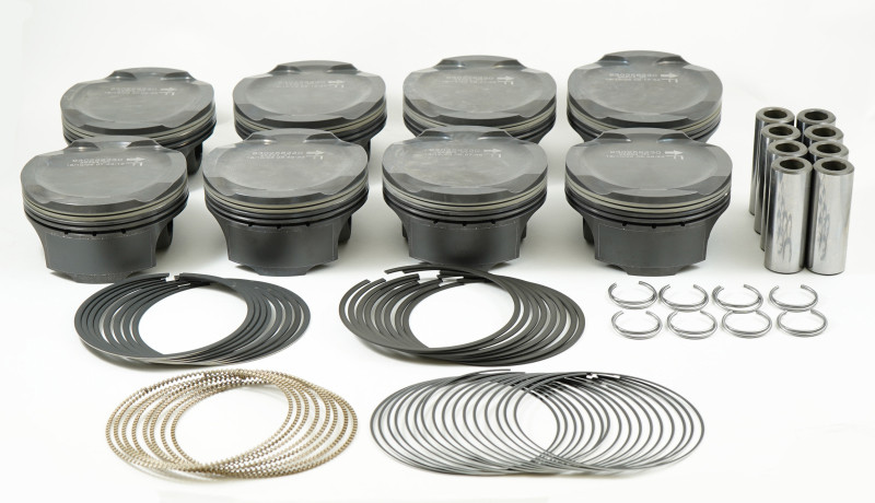 Mahle MS Piston Set Ford Coyote 314ci 3.701in Bore 3.650in Stroke 5.933in Rod .866 Pin -1cc 11CR - 930258601