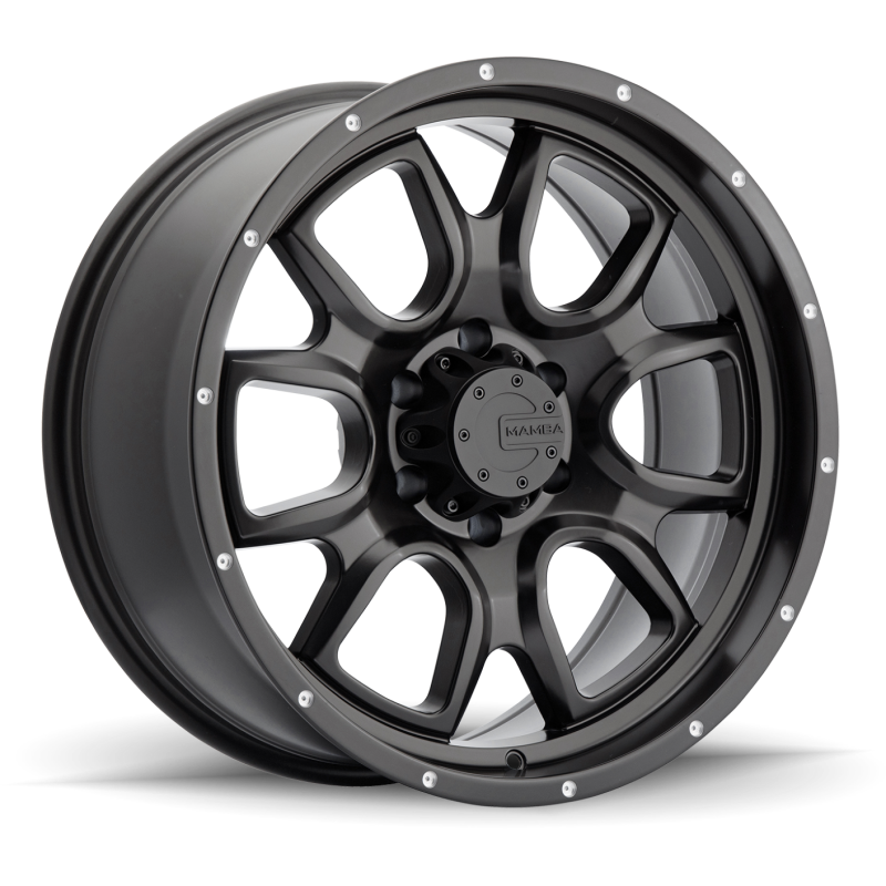 Mamba M19 17x9 5x127 ET-12 Matte Black w/ Drill Holes - M197973N125