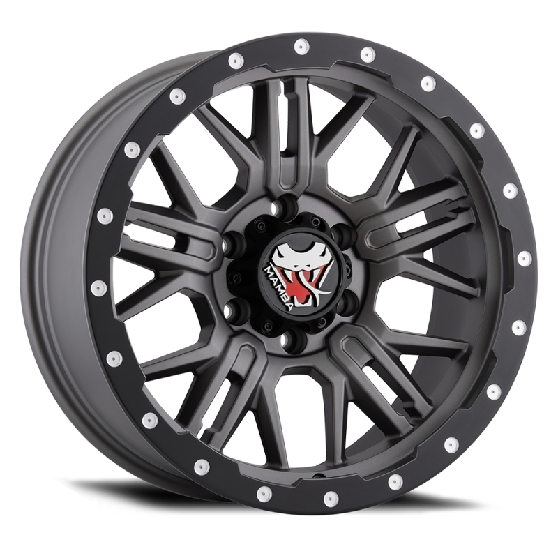 Mamba M25 18x9 6x135 ET12 Matte Grey w/ Black Lip Edge - M25893612G