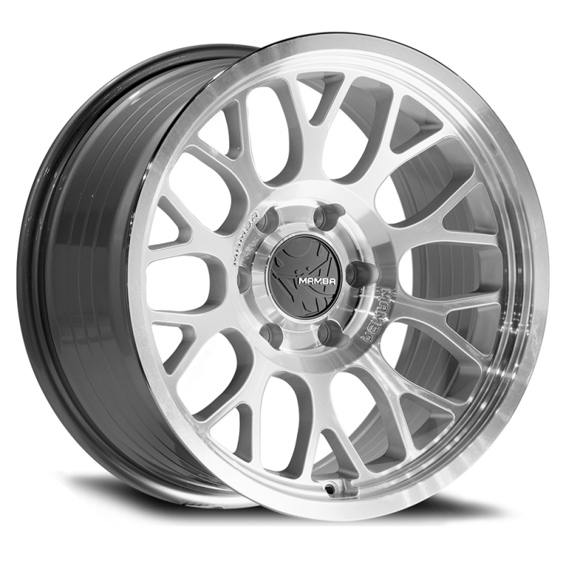 Mamba M28 17x8. 5x114.3 ET35 Silver Wheel w/ Mirror Machine Face & Lip - M288751435S