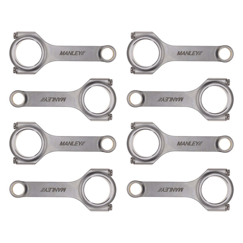 Manley Chevy Small Block 6.000in H Beam w/ ARP 2000 Connecting Rods - Set of 8 - 14054R-8