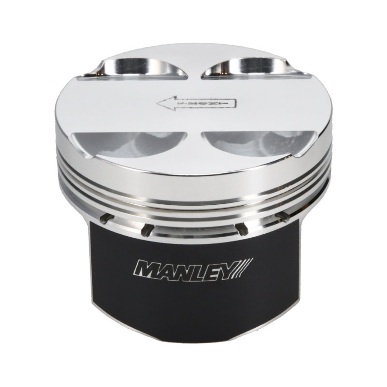 Manley 03-06 Mitsubishi Lancer EVO 85.5mm Bore -8cc Dish Extreme Duty Pistons w/ Rings - 606105CE-4