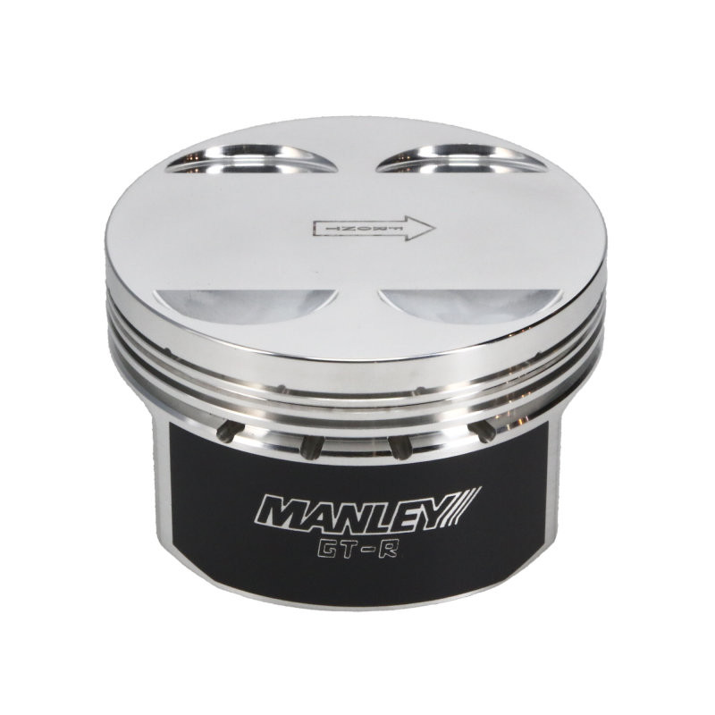 Manley Nissan GTR VR38DETT 98mm Bore 88.4mm Stroke -2cc Dish Turbo Tuff Piston Set w/ Rings - 641000CE-6