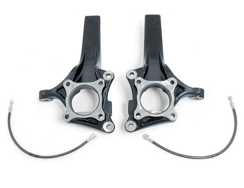 MaxTrac 09-18 Ford F-150 2WD 4-4.5in Front Lift Spindles w/Extended DOT Compliant Brake Lines - 703440