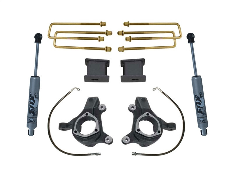MaxTrac 07-16 GM C1500 2WD w/Cast Steel Susp. 3in/1in Spindle Lift Kit w/FOX Shocks - KS881332F