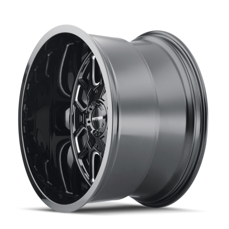 Mayhem 8107 Cogent 20x9 / 5x139.7 BP / 0mm Offset / 110mm Hub Black w/ Milled Spokes Wheel - 8107-2997BM