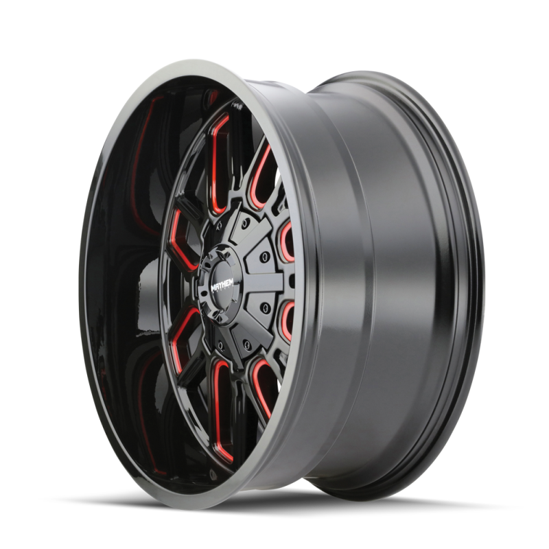 Mayhem 8107 Cogent 18x9 / 5x127 BP / 0mm Offset / 87.1mm Hub Black w/ Prism Red Wheel - 8107-8952BTR