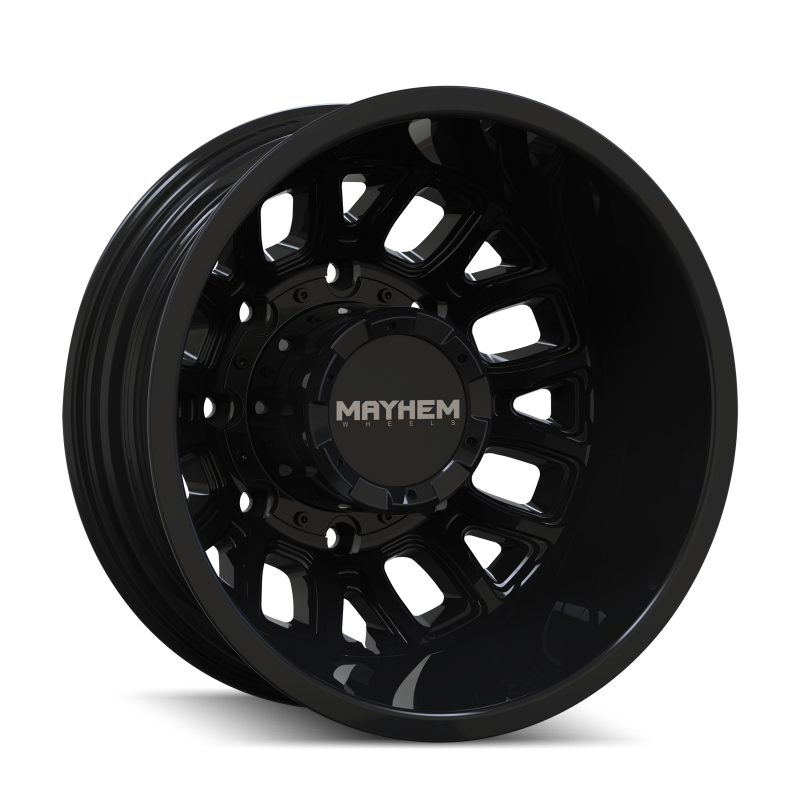 Mayhem 8107D Cogent Dually 17x6.5 / 8x210 BP / -142mm Offset / 154.2mm Hub Gloss Black Wheel - 8107D-7679BR Photo - Primary