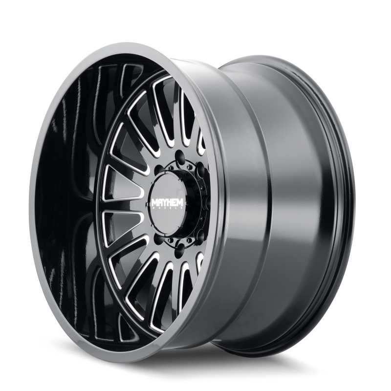 Mayhem 8114 Utopia 20x9 / 6x139.7 BP / 0mm Offset / 106mm Hub Black w/ Milled Spokes Wheel - 8114-2983BM