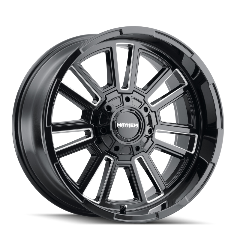 Mayhem 8115 Apollo 20x9 / 6x135 BP / 0mm Offset / 106mm Hub Black w/ Milled Spokes Wheel - 8115-2937BM