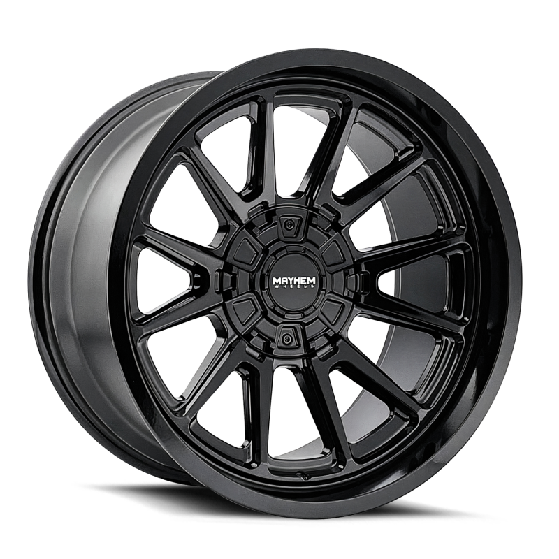 Mayhem Intrepid 116 Gloss Black 18x9 6-135/6x139.7 -12mm Offset 106mm Hub - 8116-8937B Photo - Primary