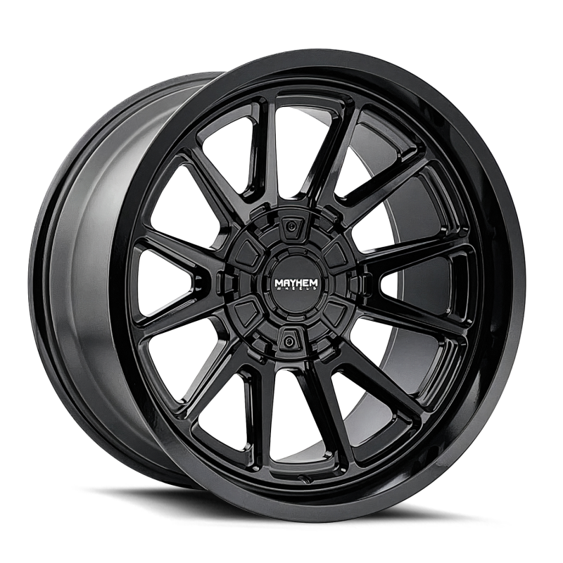 Mayhem 8116 Intrepid 18x9 / 5x127/5x139.7 BP / -12mm Offset / 87mm Hub Gloss Black Wheel - 8116-8952B Photo - Primary