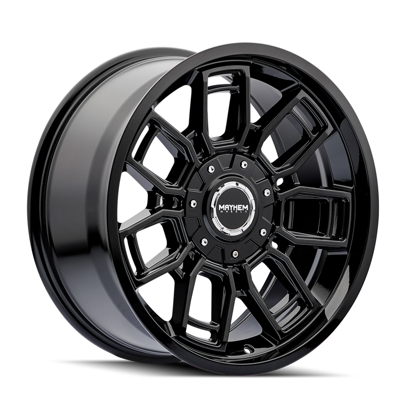 Mayhem 8118 Ordinance 20x9 / 5x127/139.7 BP / 87.1mm Hub Gloss Black Wheel - 8118-2952B Photo - Primary