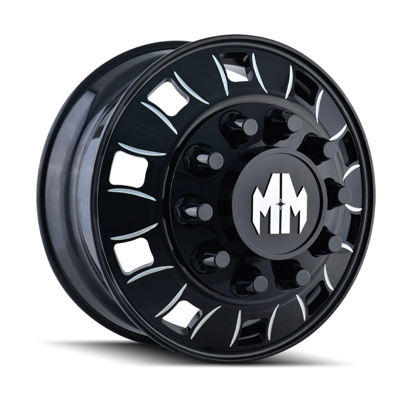 Mayhem 8180 BigRig 24.5x8.25 / 10x285.75 BP / 168mm Offset / 220.1mm Hub Inner Black Wheel - 8180-245810BI