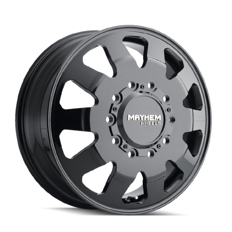 Mayhem 8181 Challenger Dually 22x8.25 / 10x225 BP / 169mm Offset / 170.1mm Hub Full Black Wheel - 8181-22820B