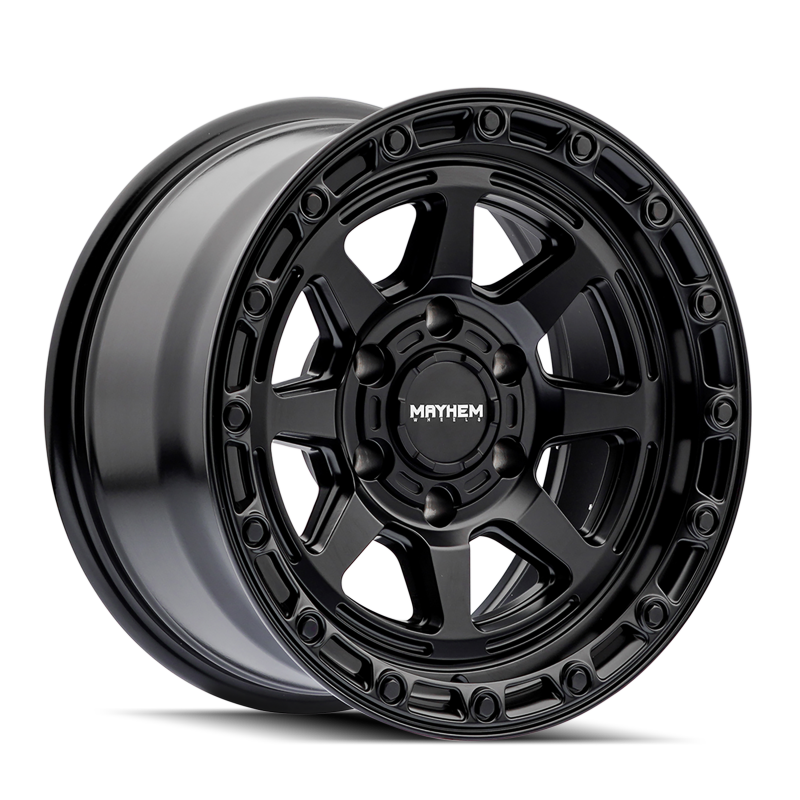 Mayhem 8306 Ridgeline 17x8.5 / 5x127 BP/ -6mm Offset / 78.1mm Hub Satin Black Wheel - 8306-7873MB Photo - Primary