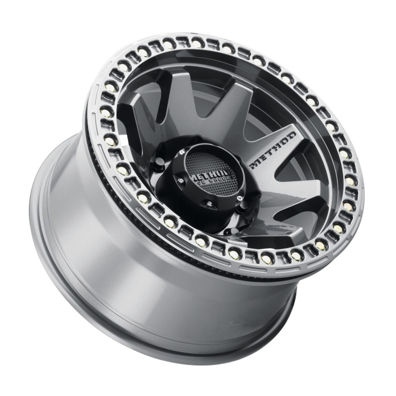 Method MR108 17x9 -44mm Offset 8x6.5 130.81mm CB Gloss Titanium w/BH-H24125-38 Wheel - MR10879080844B