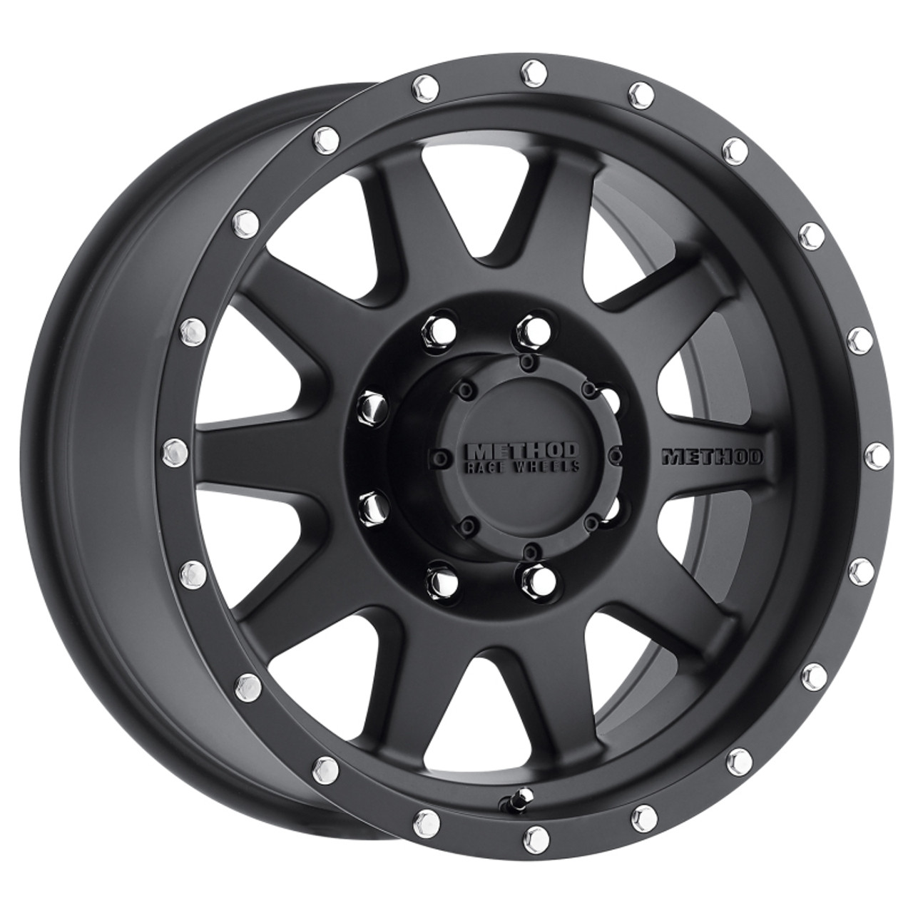 Method MR301 The Standard 16x7 0mm Offset 8x6.5 130.81mm CB Matte Black Wheel - MR30167080500