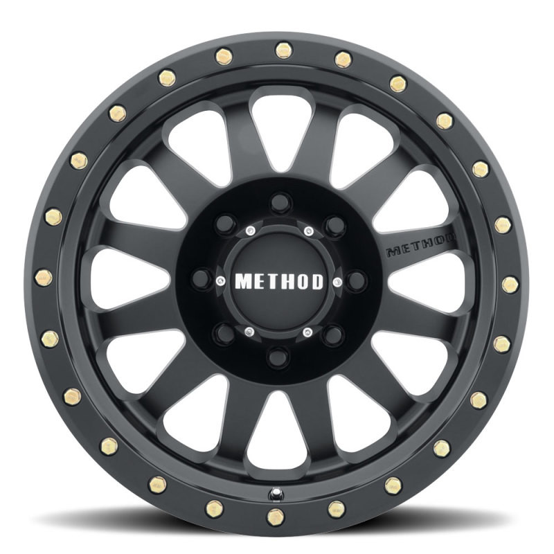 Method MR304 Double Standard 20x10 -18mm Offset 8x6.5 130.81mm CB Matte Black Wheel - MR30421080518N